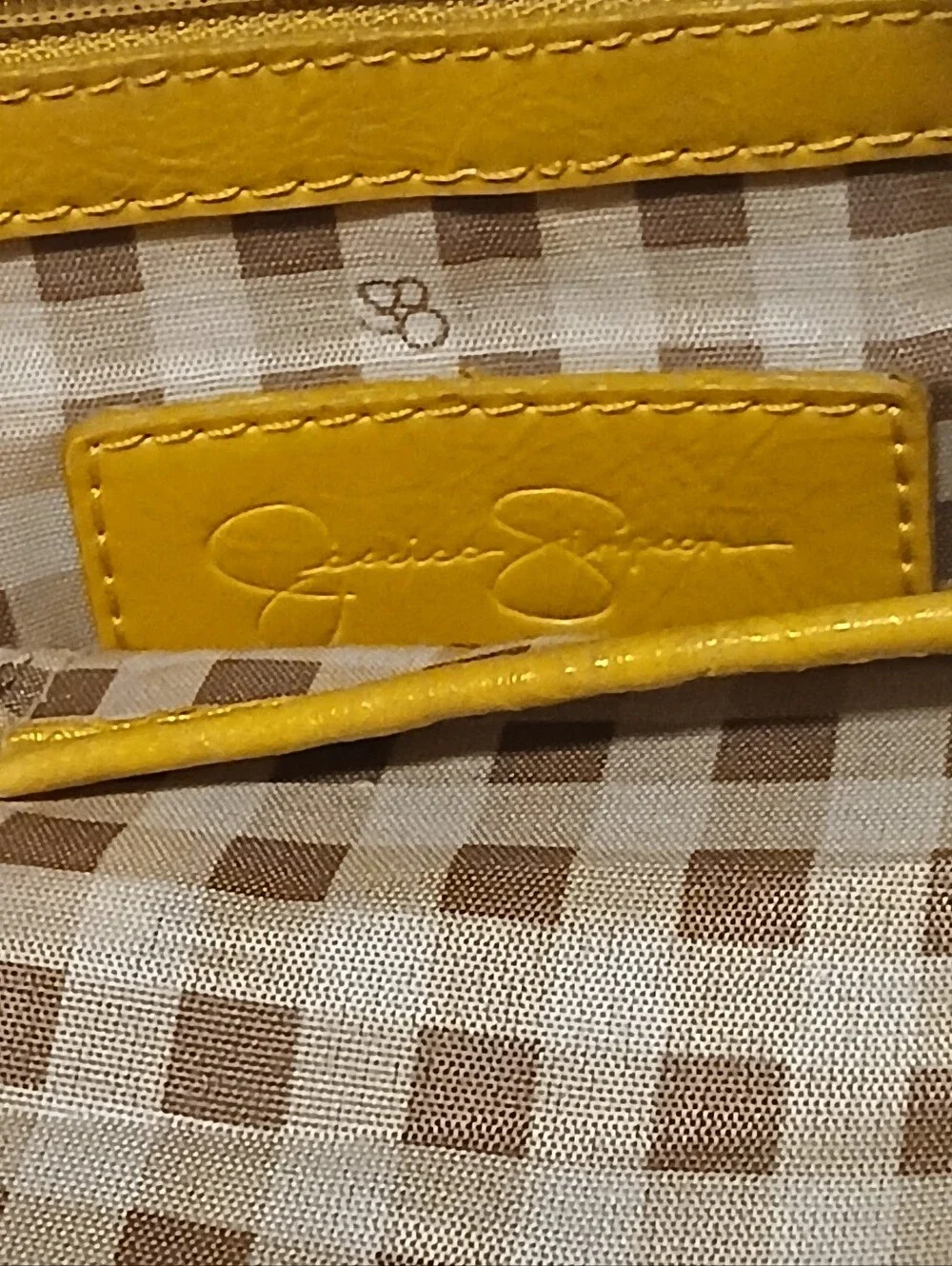 Jessica Simpson Yellow Faux Leather Satchel Crossbody Bag Vintage Style